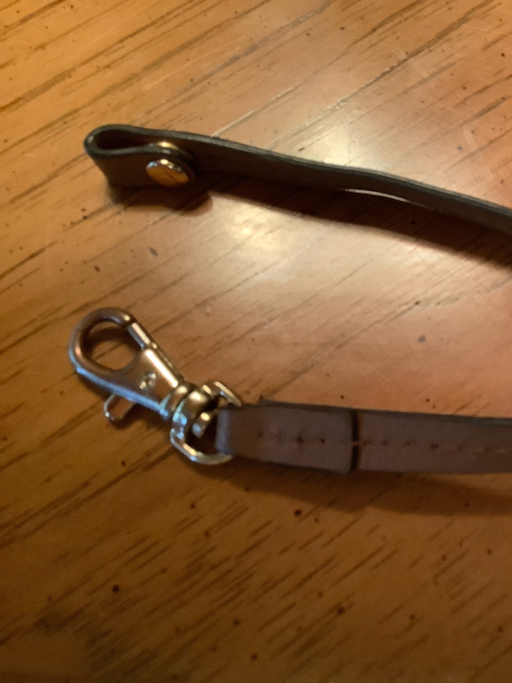 Leather Wrist Strap Key Leash - Light Tan